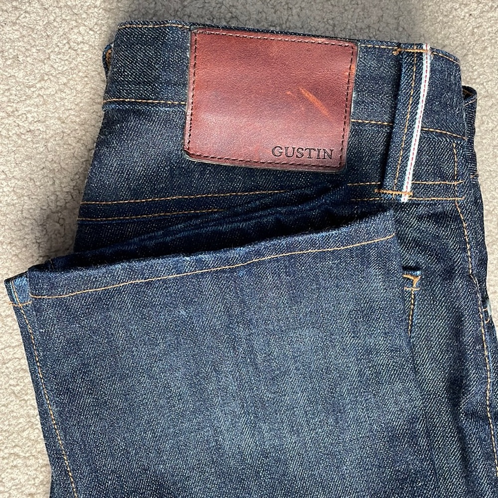 Gustin sz 29 slim “The Heavy American” selvage jeans